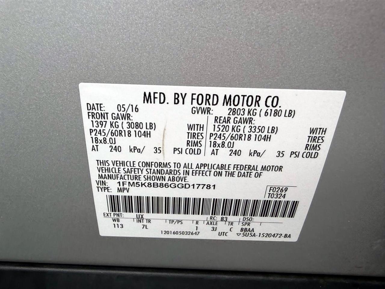 Ford Explorer 4WD 4dr Base 2016
