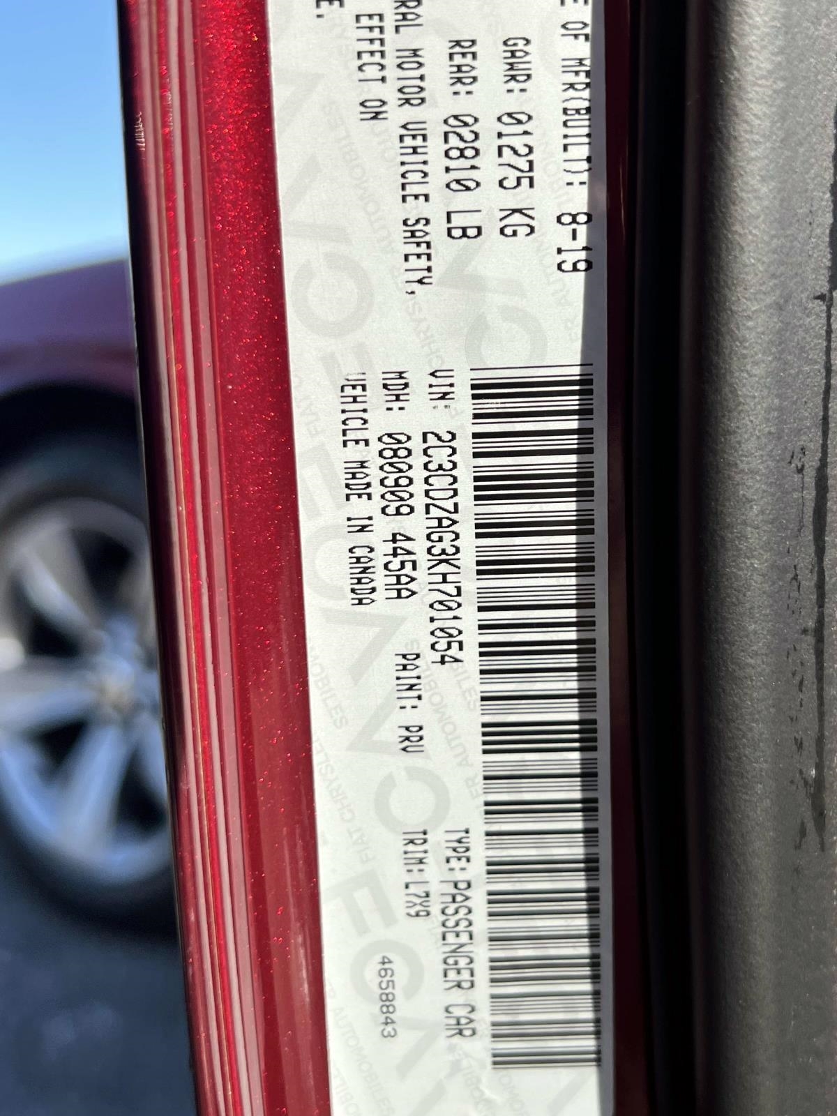 Dodge Challenger SXT RWD 2019