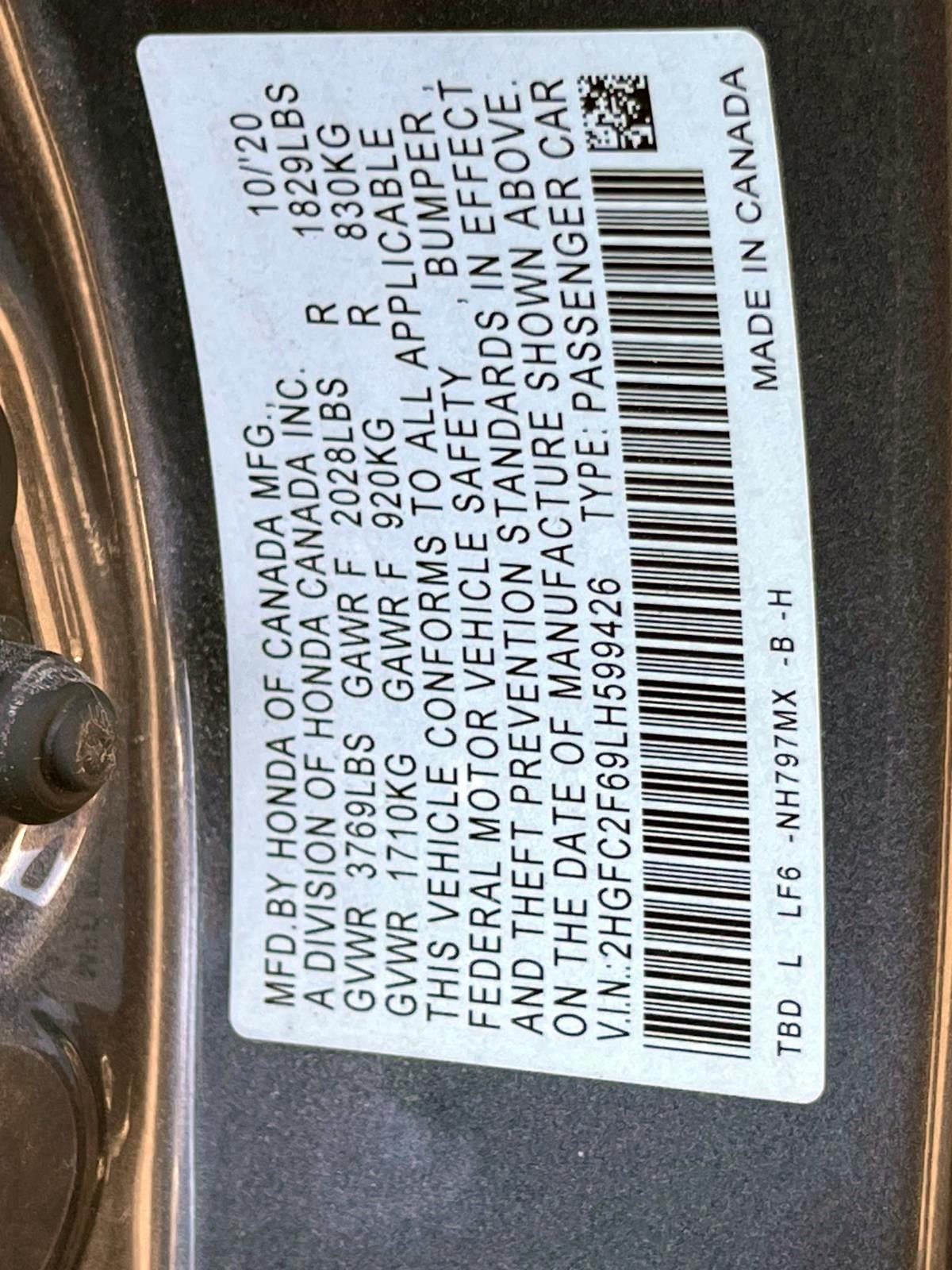 Honda Civic Sedan LX CVT 2020