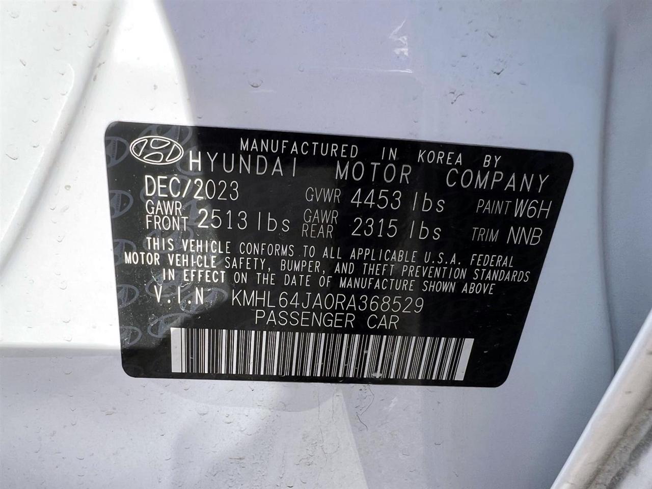 Hyundai Sonata SEL 2.5L FWD 2024