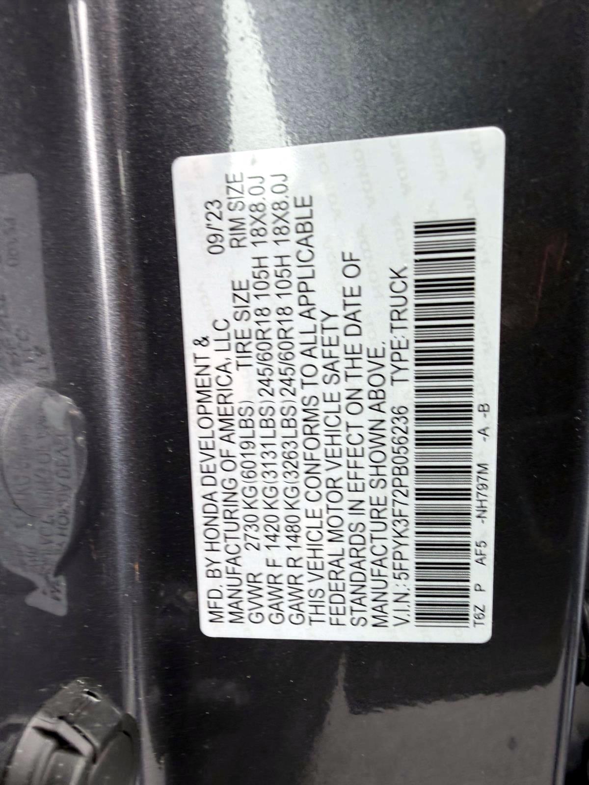 Honda Ridgeline RTL-E AWD 2023