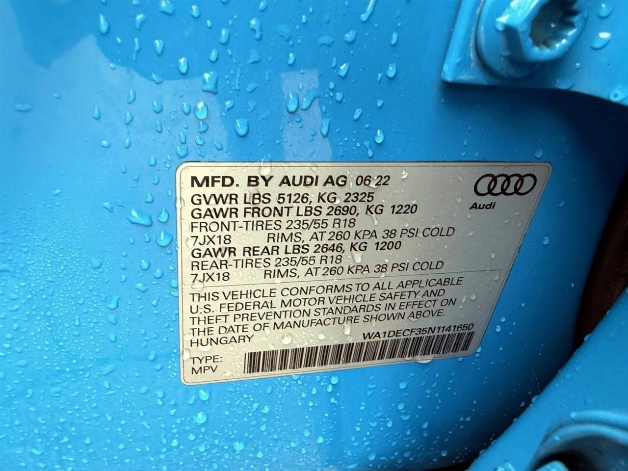 Audi Q3 S line Premium 45 TFSI quattro 2022