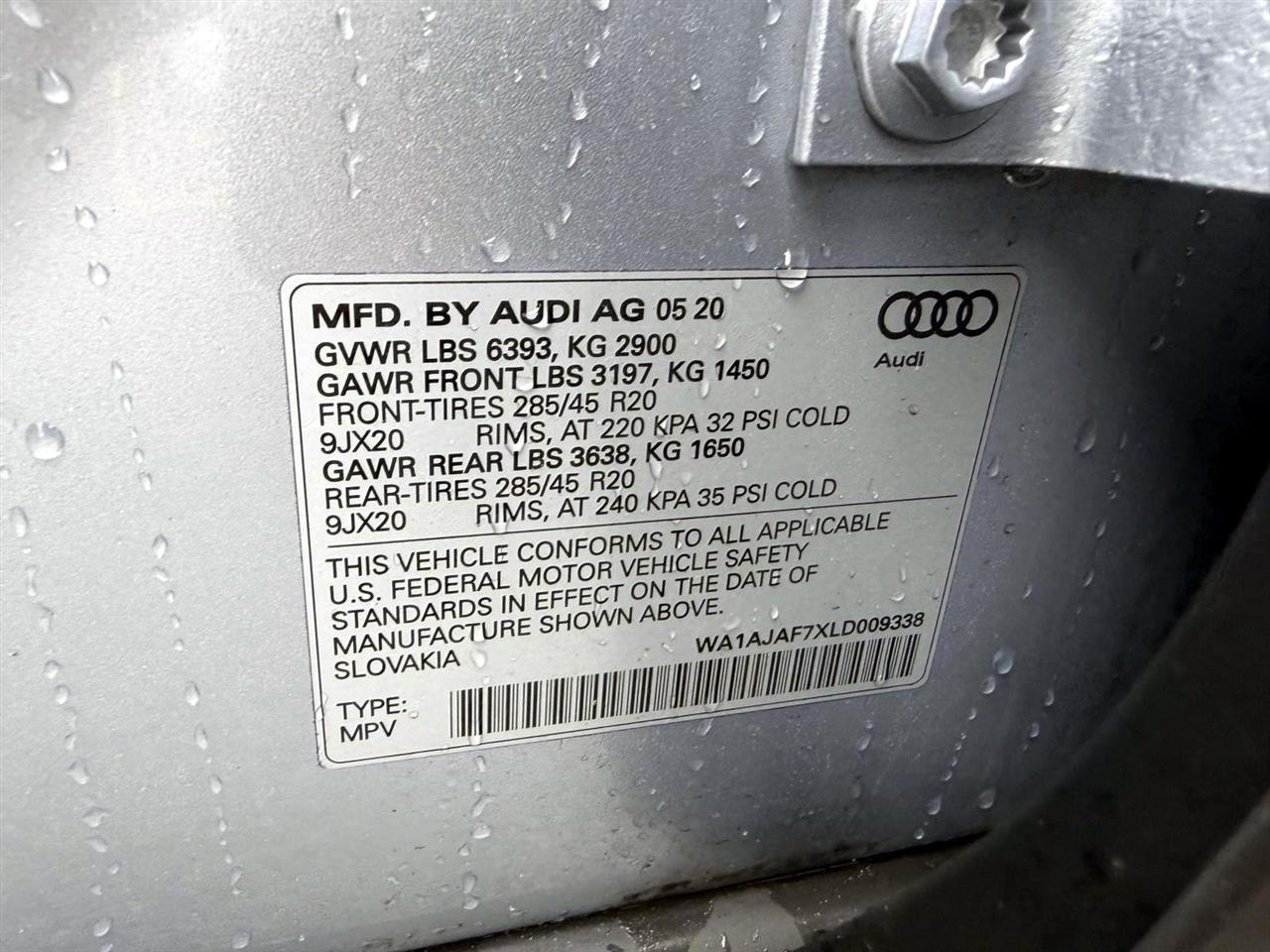 Audi Q7 Premium 45 TFSI quattro 2020