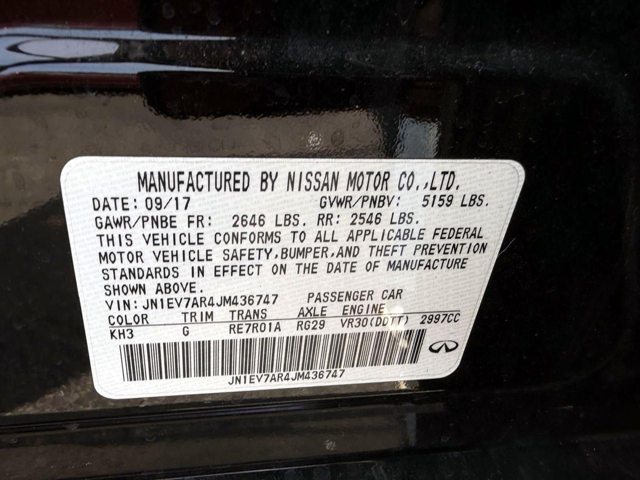 Infiniti Q50 3.0t LUXE AWD 2018