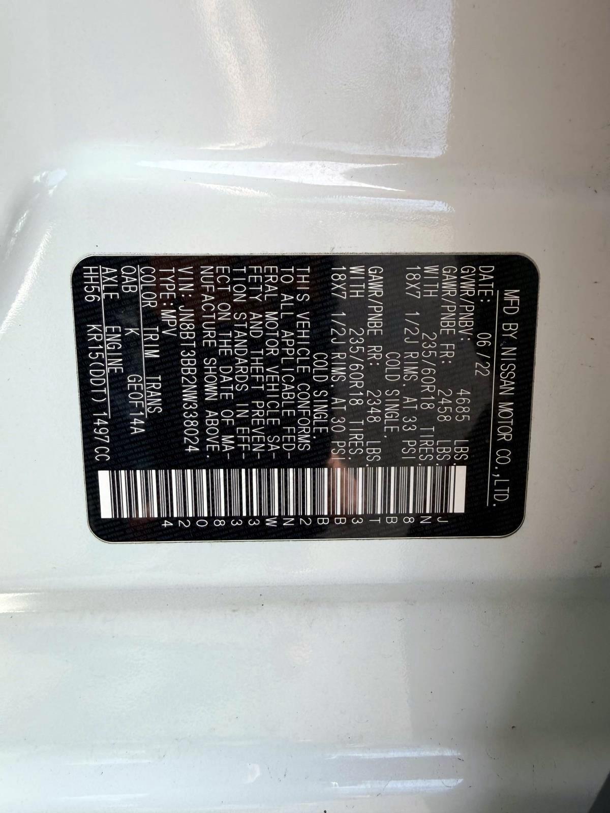 Nissan Rogue AWD SV 2022