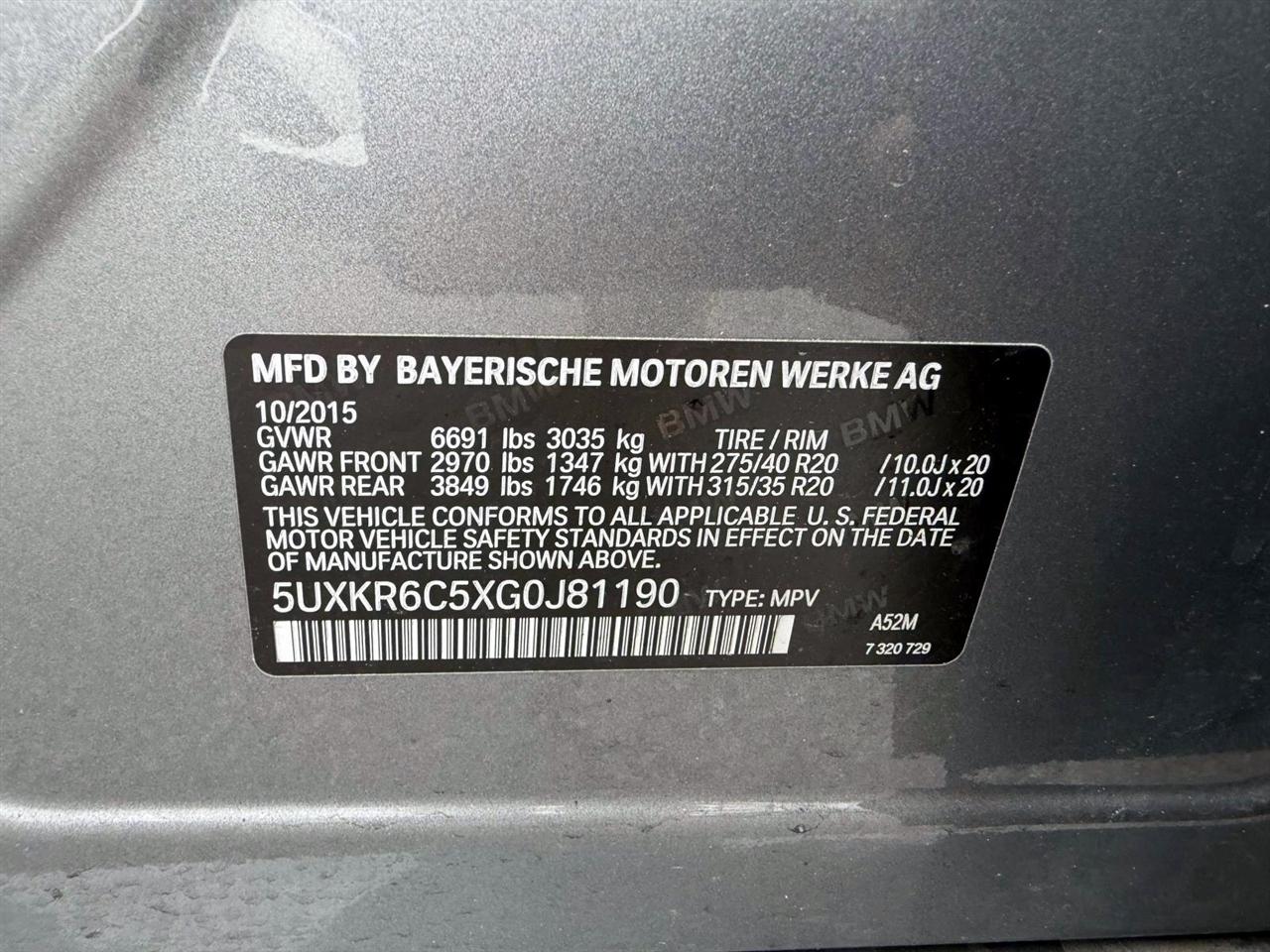 BMW X5 AWD 4dr xDrive50i 2016