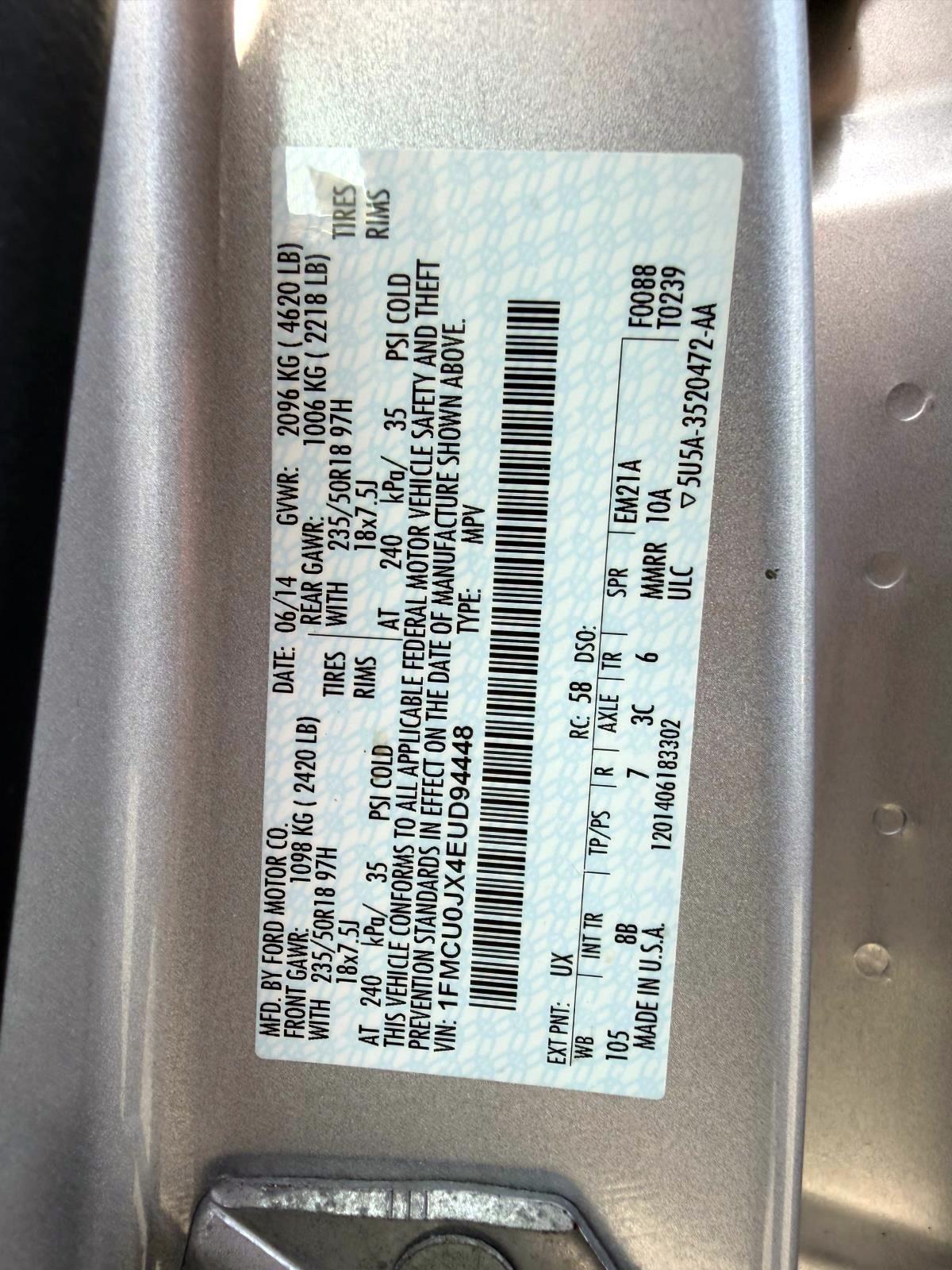 Ford Escape FWD 4dr Titanium 2014