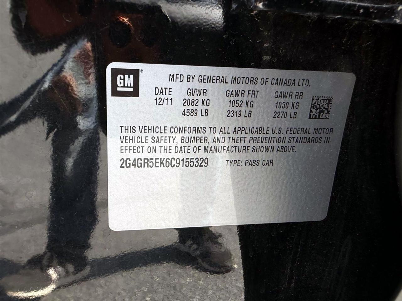 Buick Regal 4dr Sdn Base 2012