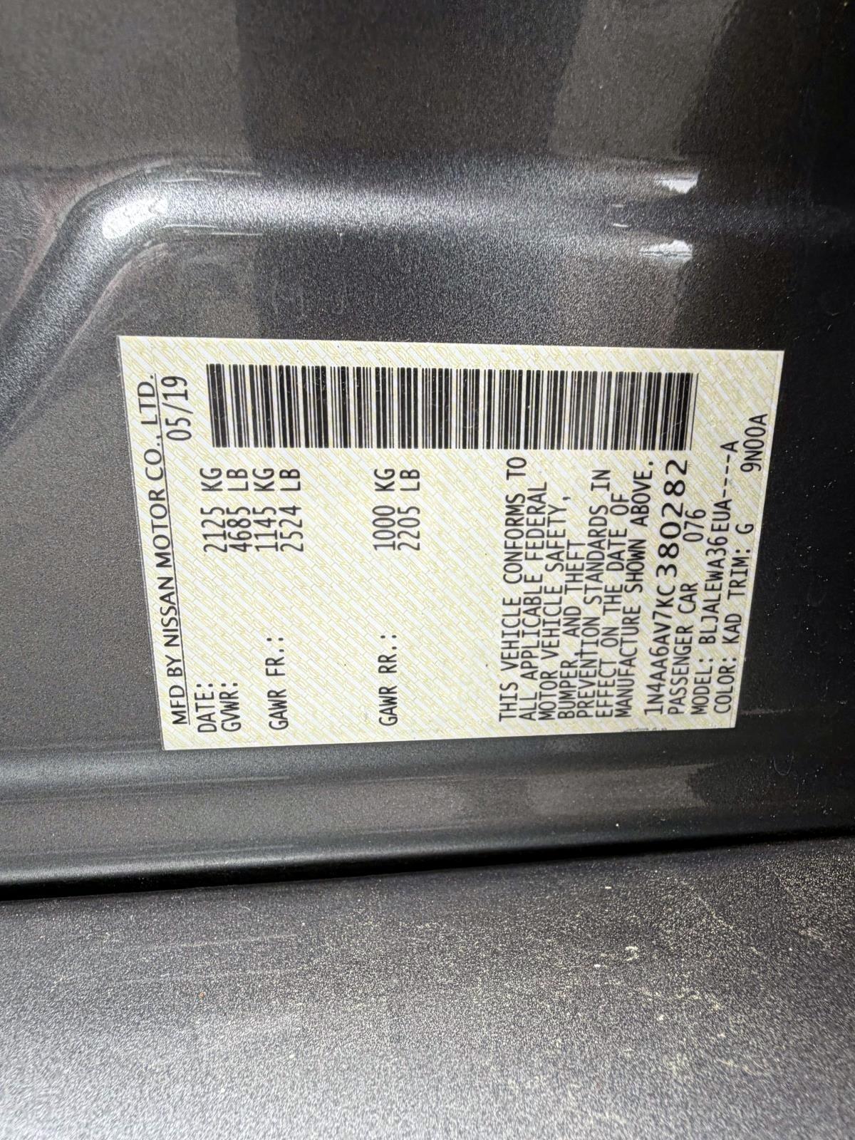 Nissan Maxima SL 3.5L 2019
