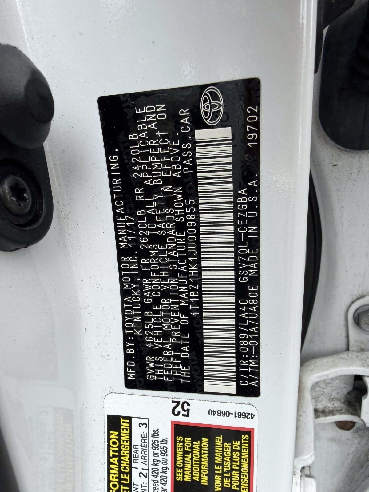 Toyota Camry XSE V6 Auto (Natl) 2018
