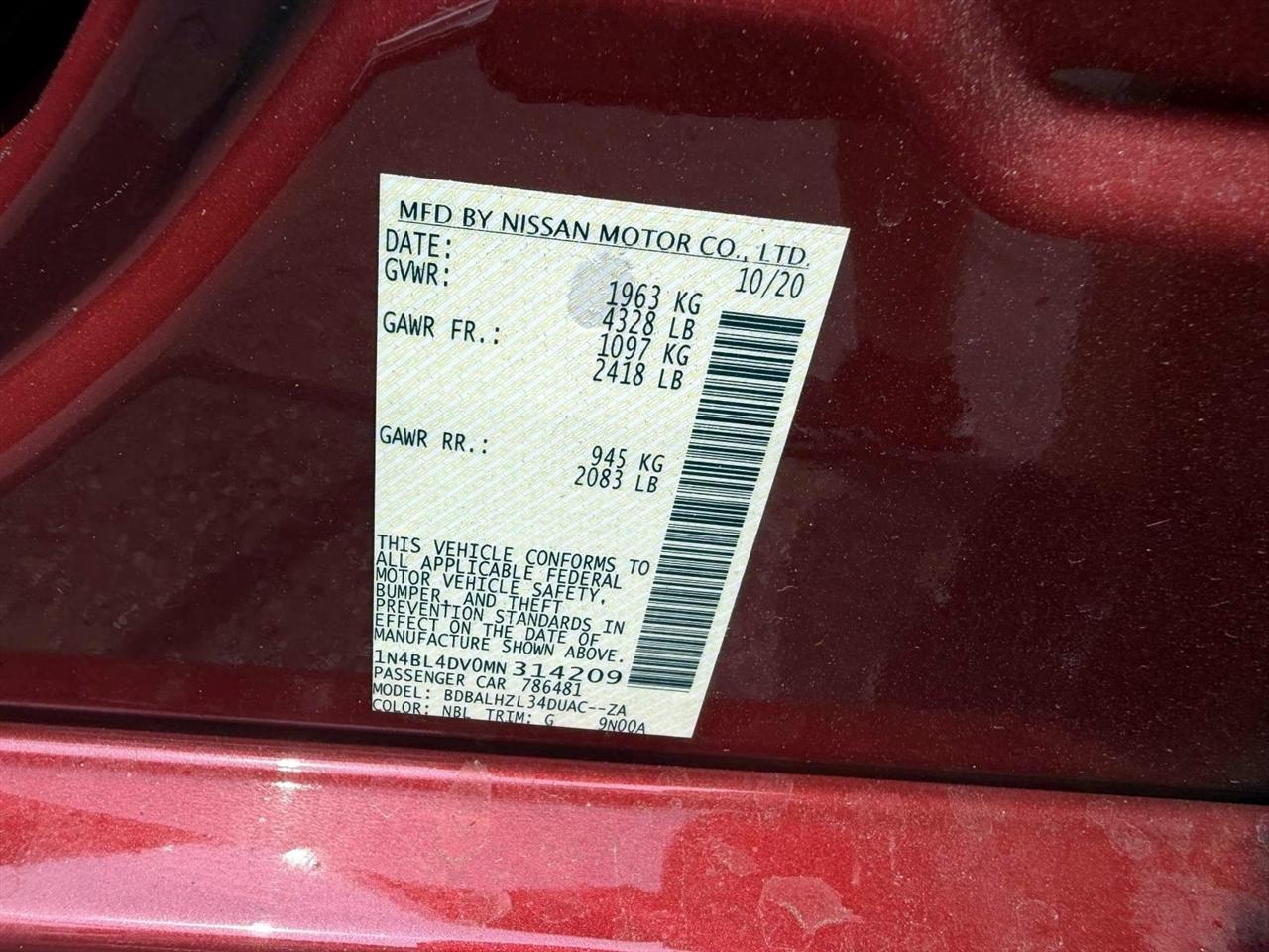 Nissan Altima 2.5 SV Sedan 2021