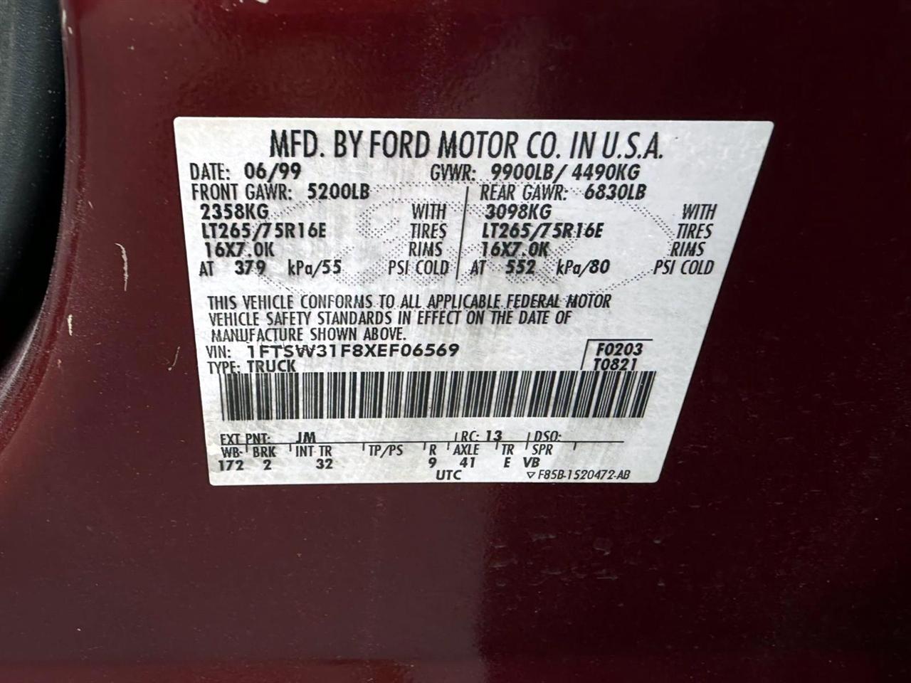 Ford Super Duty F-350 SRW Crew Cab 156" Lariat 4WD 1999