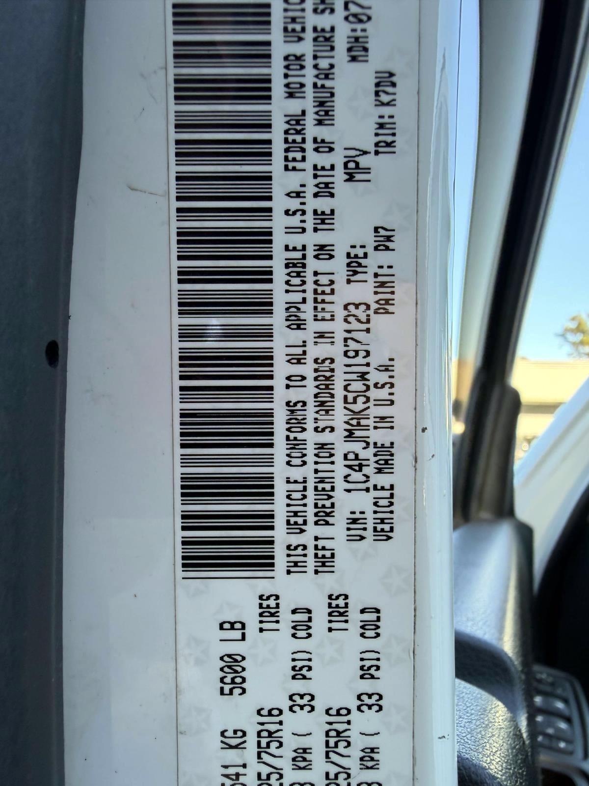 Jeep Liberty 4WD 4dr Sport 2012