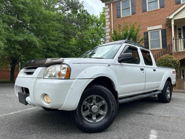 White 2003 Nissan Frontier 4 Dr XE 4WD Crew Cab LB Pickup Truck Four-Wheel Drive Automatic