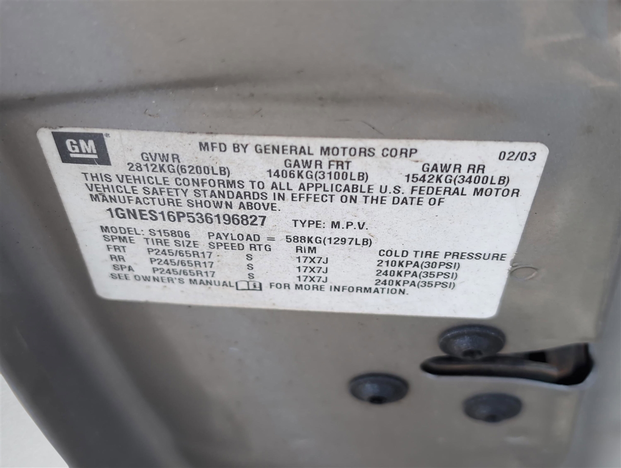 Chevrolet TrailBlazer EXT LS 2WD 2003