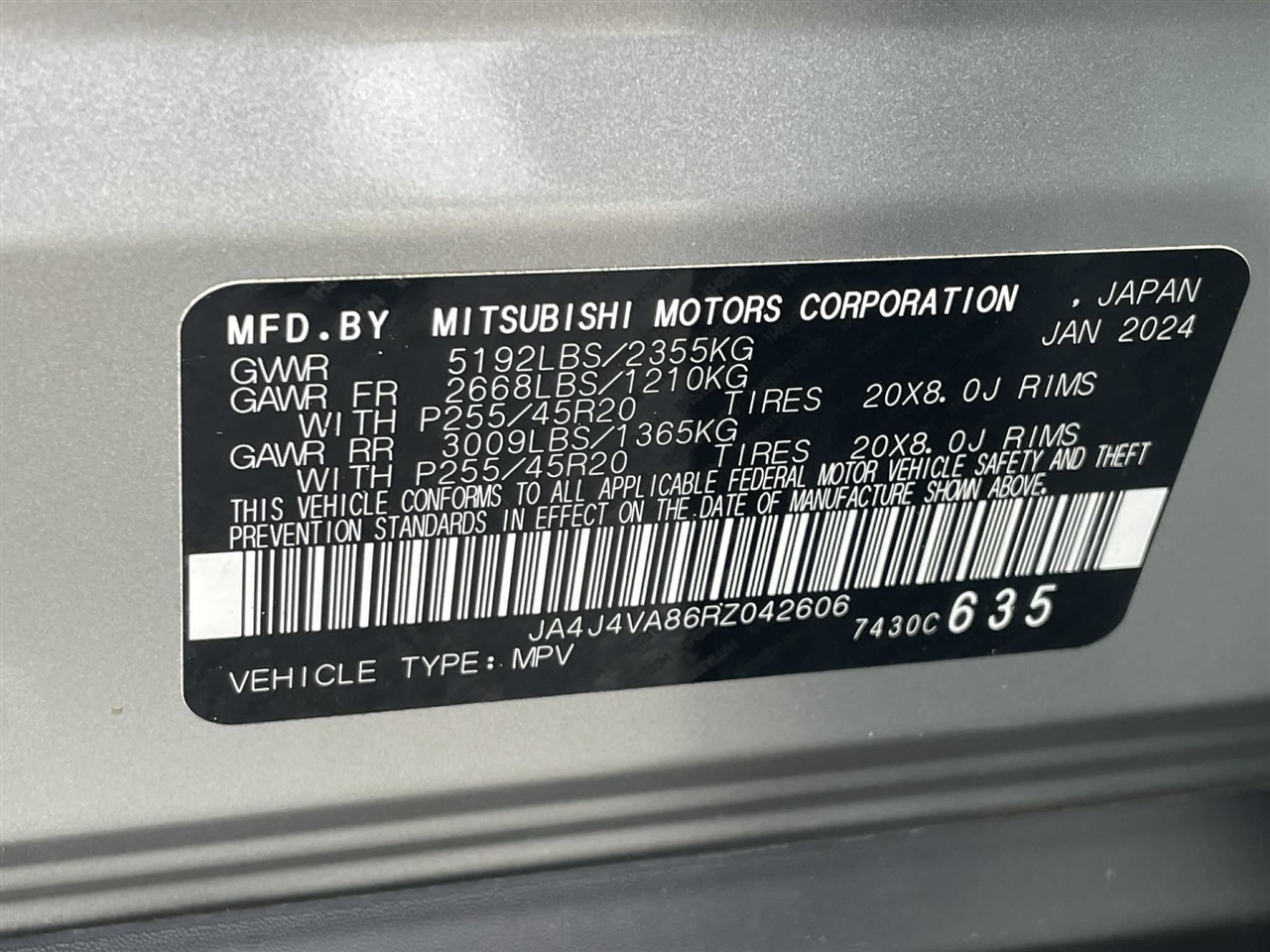 Mitsubishi Outlander SE 4WD 2024