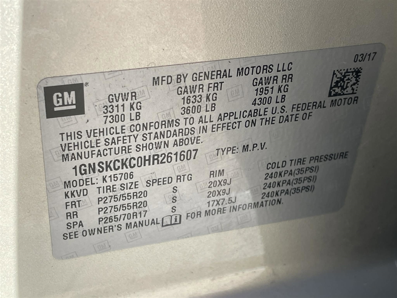 Chevrolet Tahoe Premier 4WD 2017