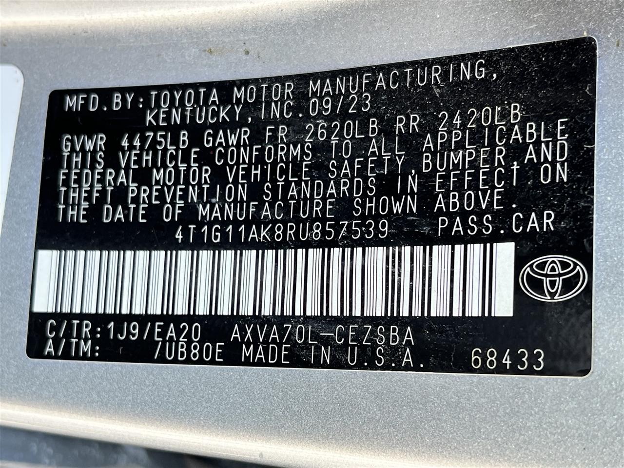 Toyota Camry SE 2024