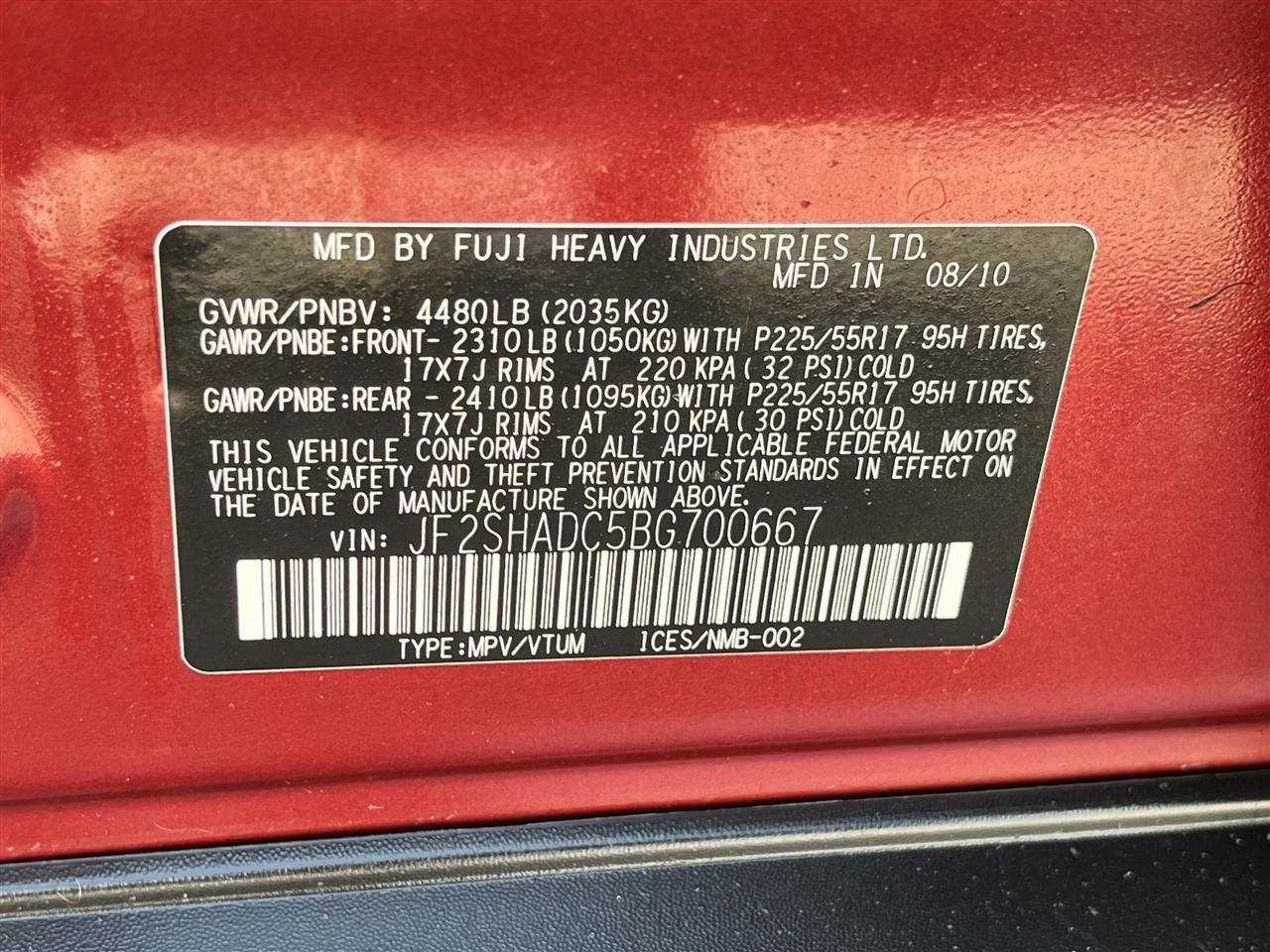 Subaru Forester 2.5X Premium 2011