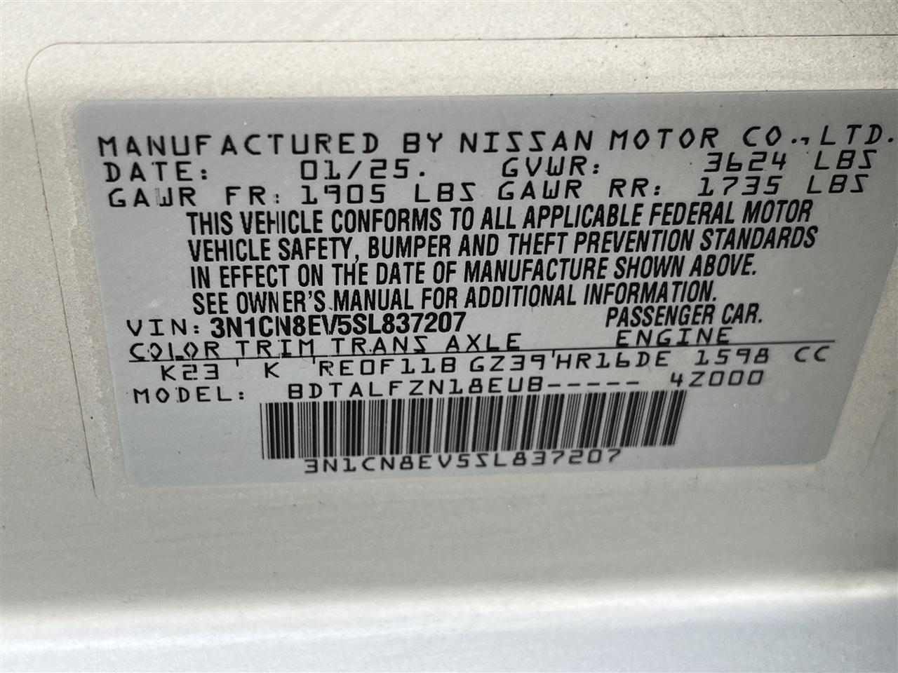 Nissan Versa SV 2025