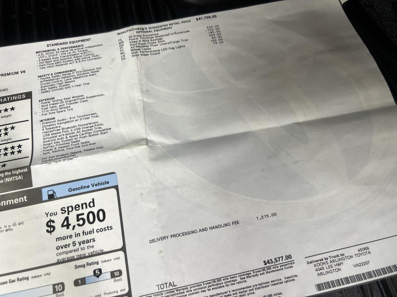 Toyota 4Runner SR5 Premium 4WD 2021
