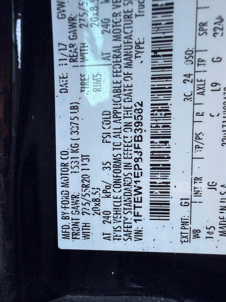 Ford F-150 2WD Reg Cab 126" FX2 Tremor 2018