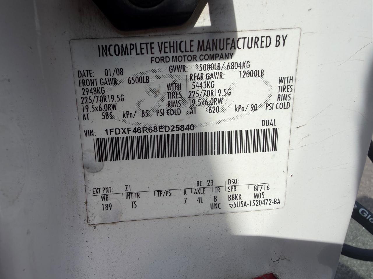 Ford F-450 SD Regular Cab 2WD DRW 2008