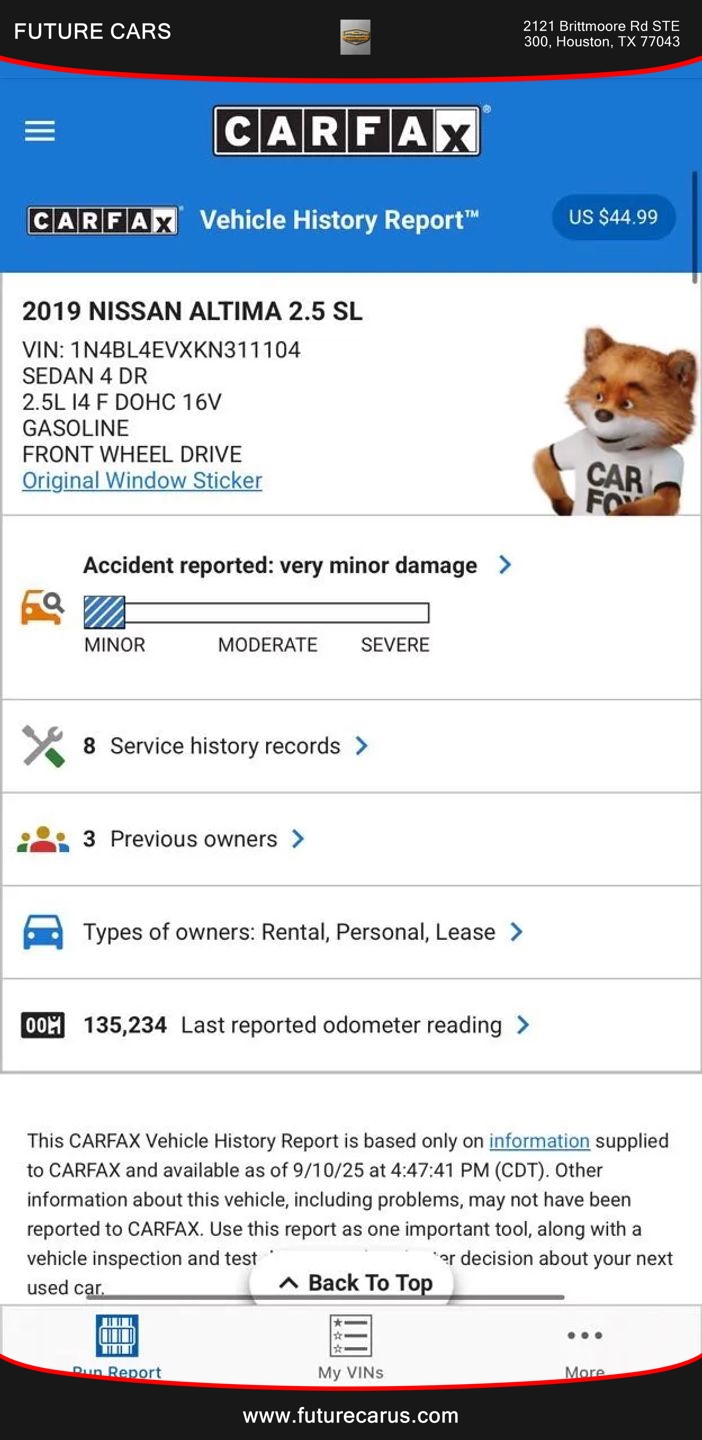 Nissan Altima  2019 Nissan Altima  2019