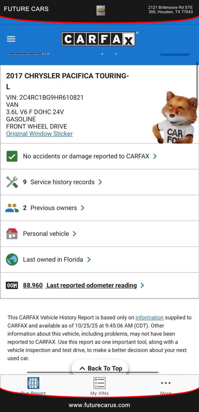 Chrysler Pacifica  2017 Chrysler Pacifica  2017