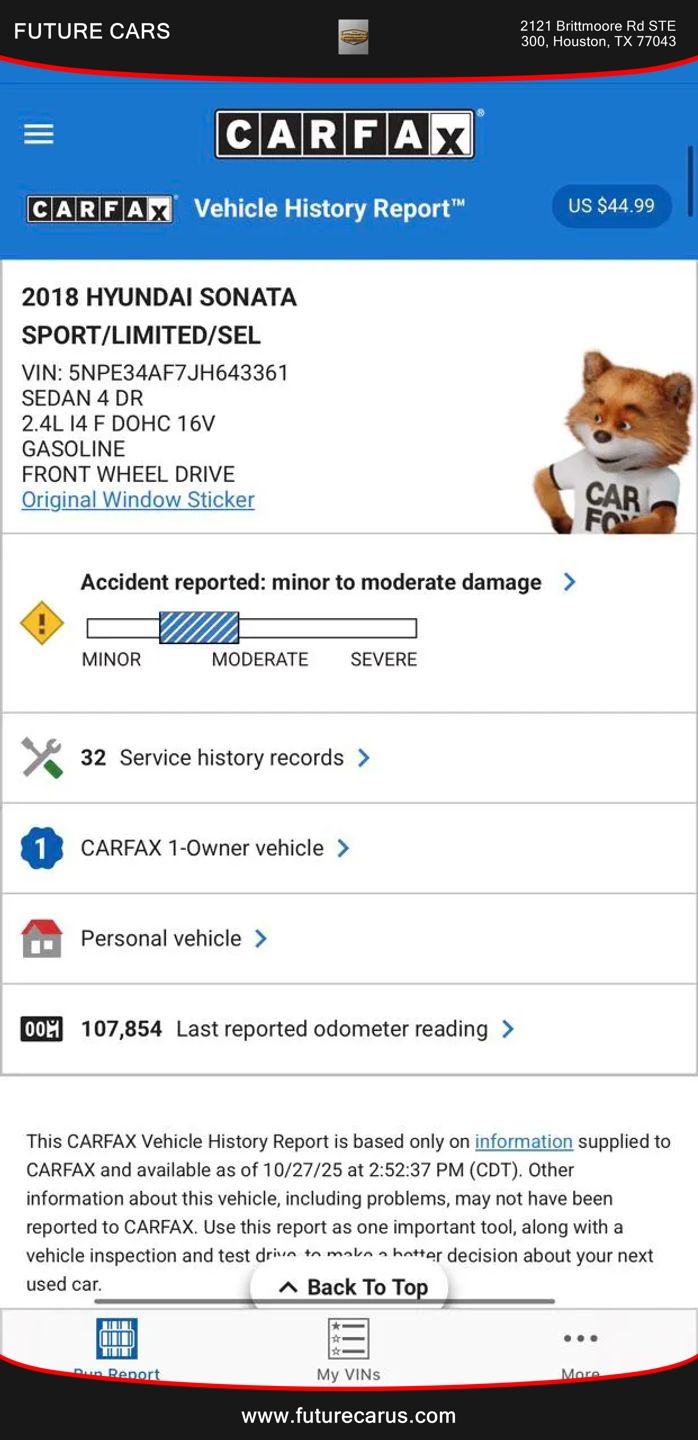 Hyundai Sonata  2018 Hyundai Sonata  2018