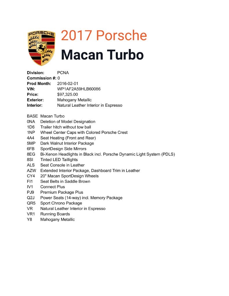 Porsche Macan Turbo 2017