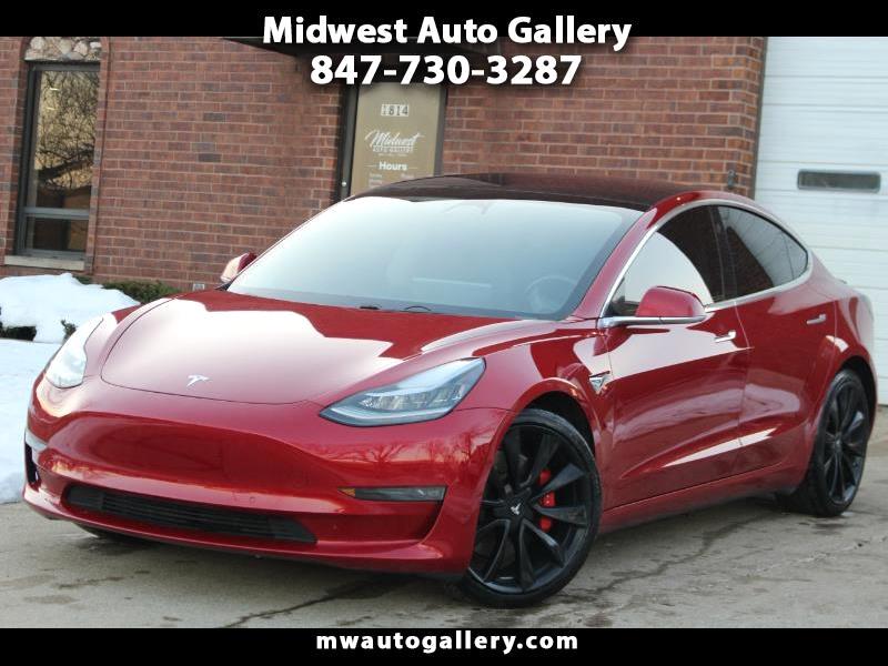 2018 Tesla Model 3 Performance AWD - FSD3 - BLACK WHEELS - MINT -