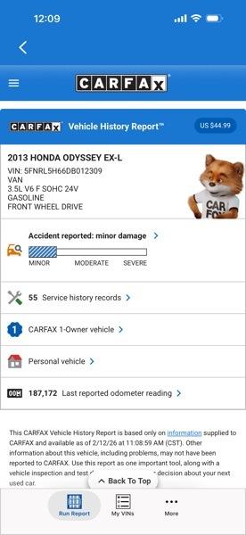 Honda Odyssey  2013