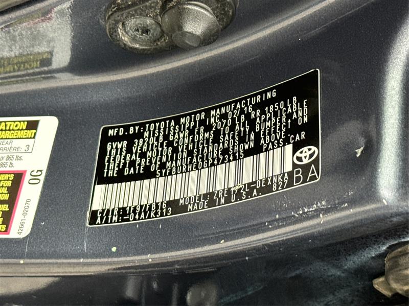 Toyota Corolla  2016