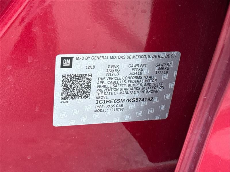 Chevrolet Cruze  2019