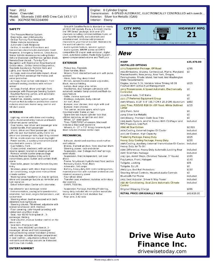 Chevrolet Silverado 1500 LT Z71 Crew Cab 4WD 2012