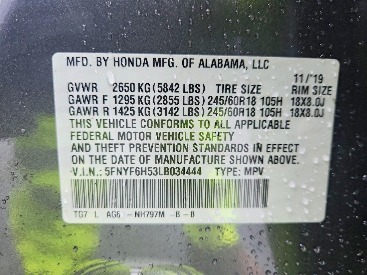 Honda Pilot EXL 4WD 2020