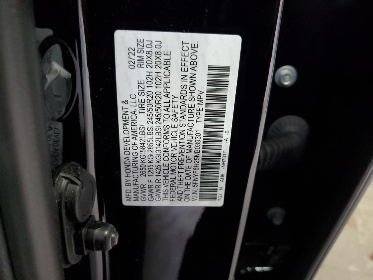 Honda Pilot SE 4WD 2022