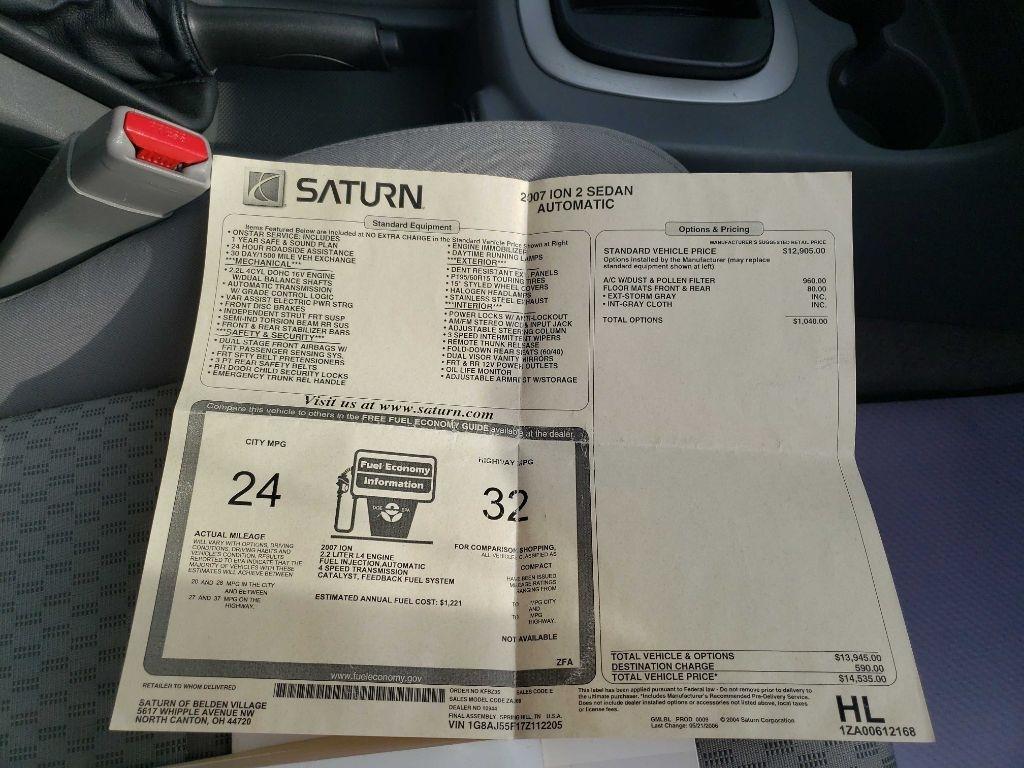 Saturn ION 2 Sedan Automatic 2007