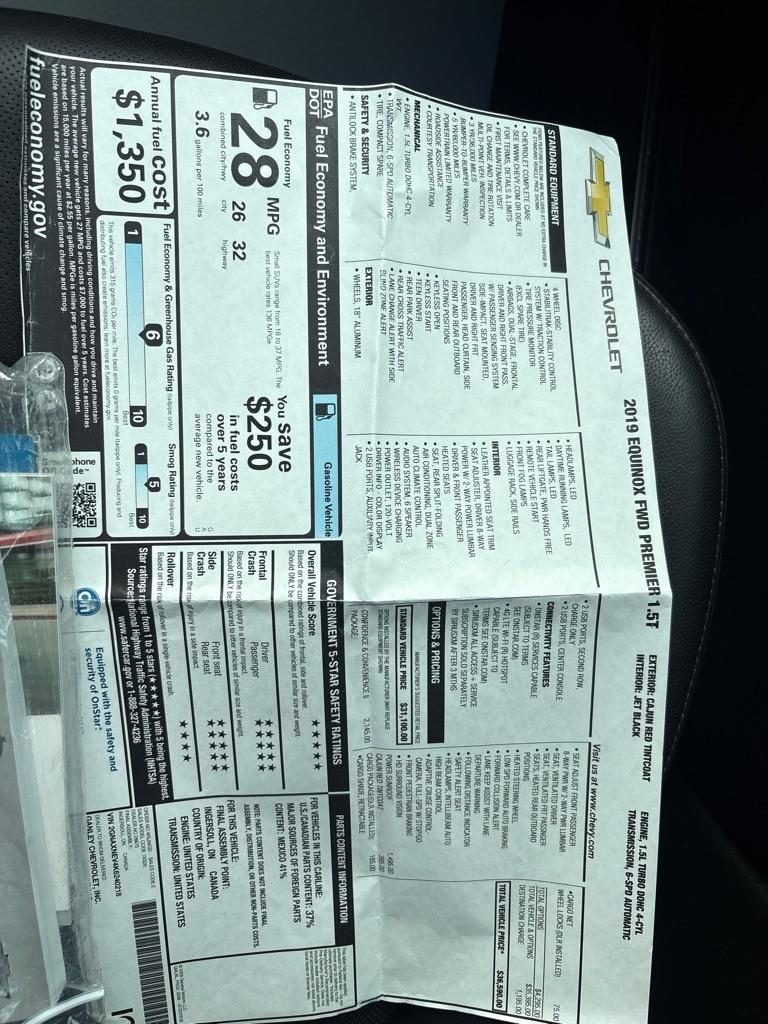 Chevrolet Equinox Premier 1.5 2WD 2019