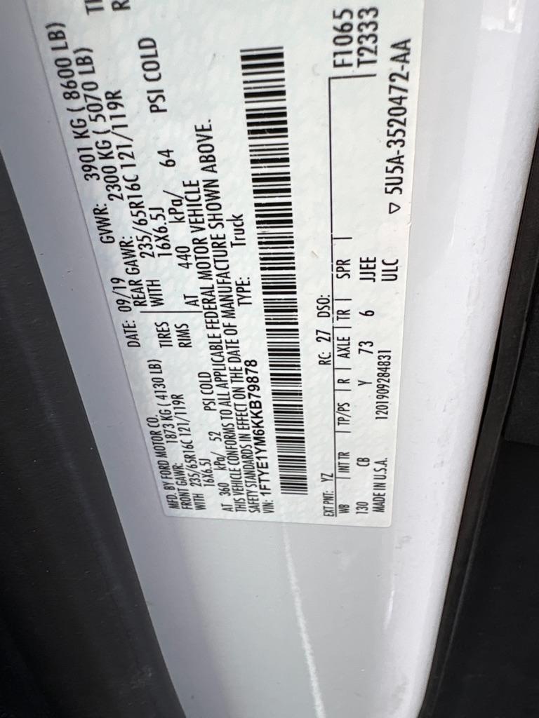 Ford Transit 150 Van Low Roof w/Sliding Pass. 130-in. WB 2019