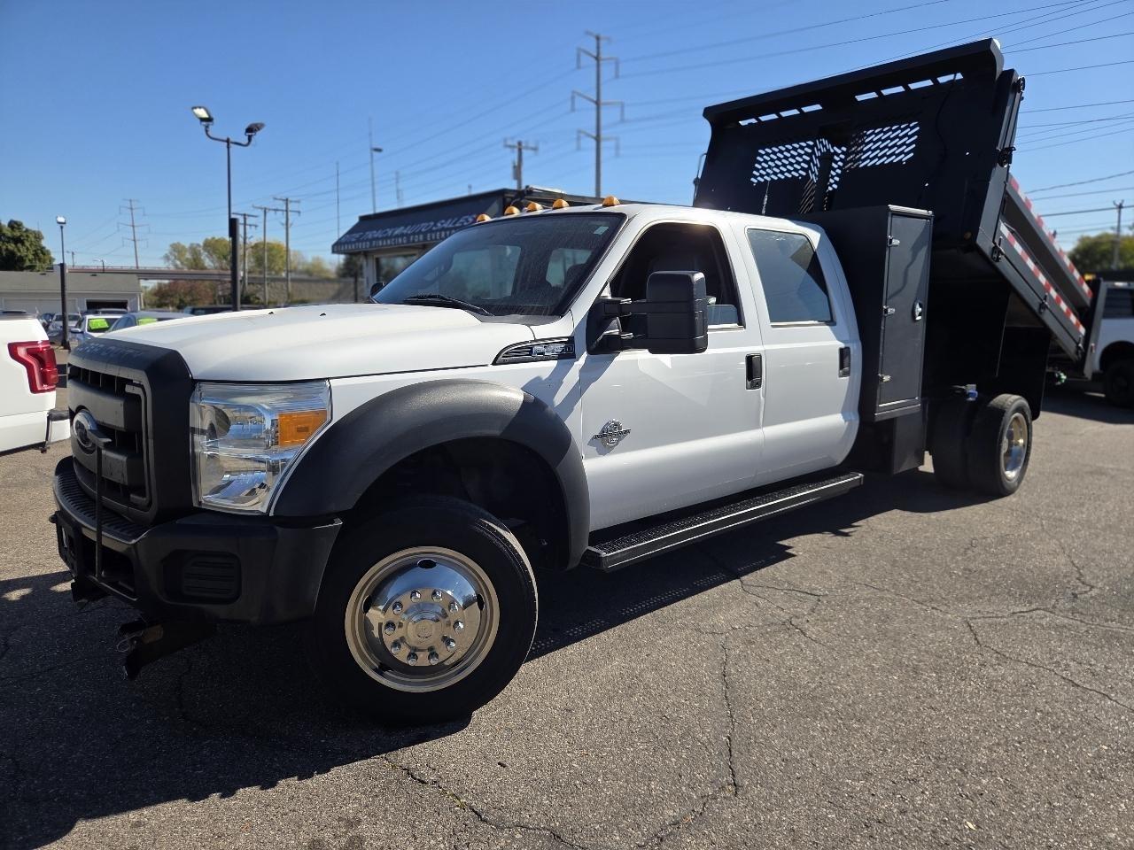 White 2014 Ford F-450 Super Duty Chassis Pickup Truck Four-Wheel Drive Automatic