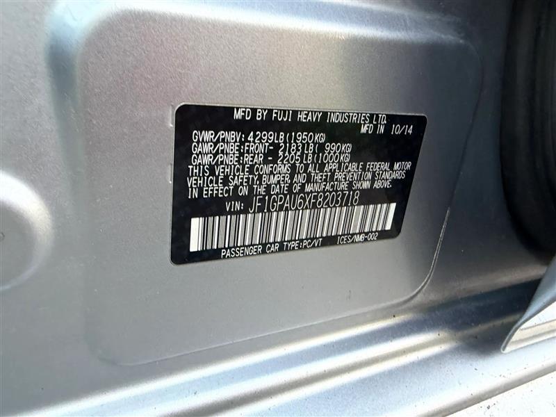 Subaru Impreza 2.0i Sport Premium PZEV CVT 5-Door 2015