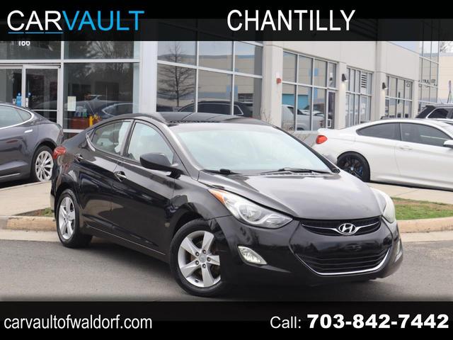 Black 2013 Hyundai Elantra GLS FWD Sedan Front-Wheel Drive Automatic