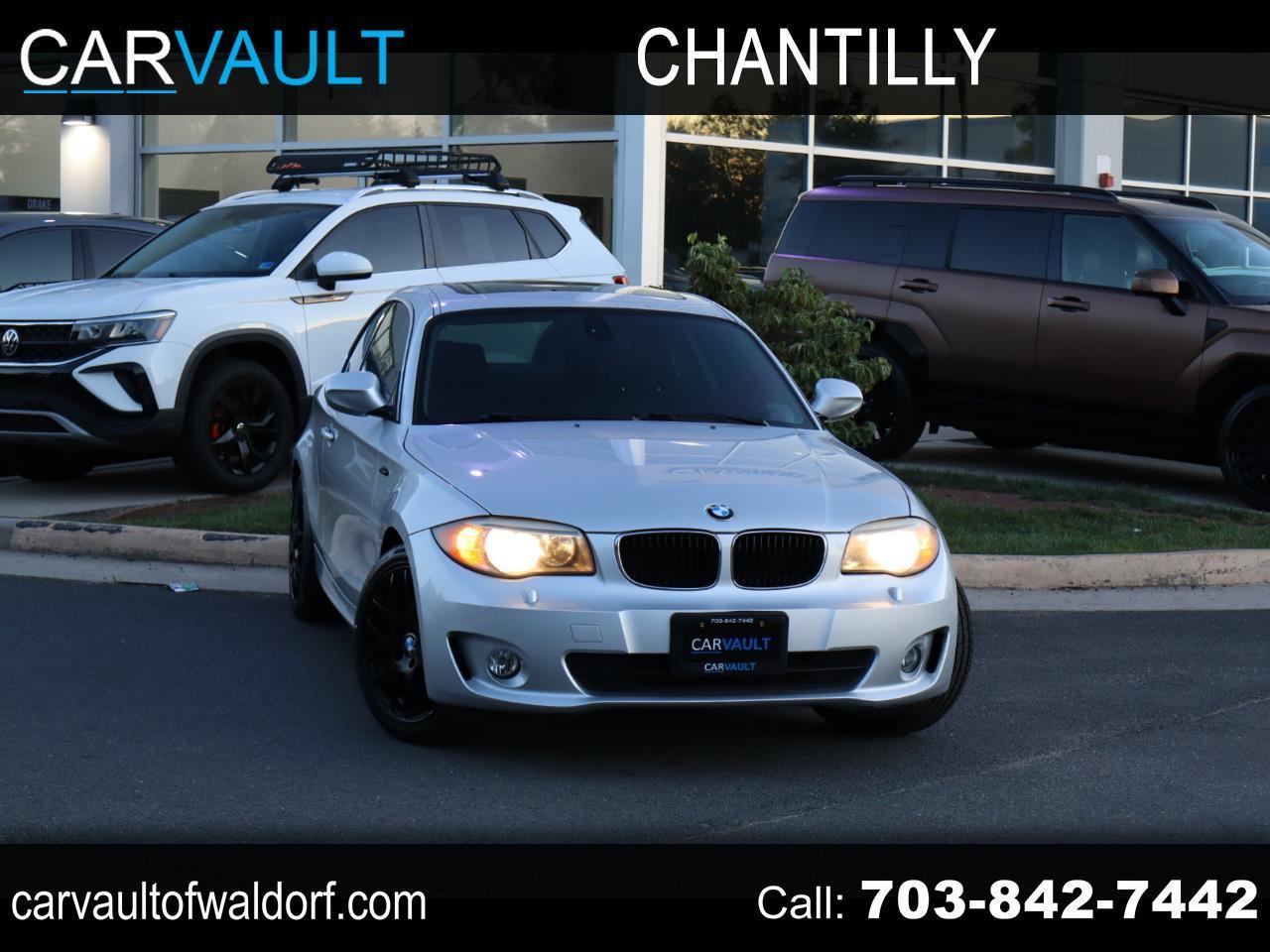 Silver 2013 BMW 1 Series Coupe Rear-Wheel Drive Automatic