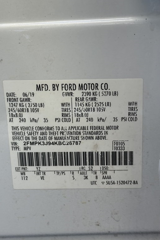 Ford Edge SEL FWD 2019