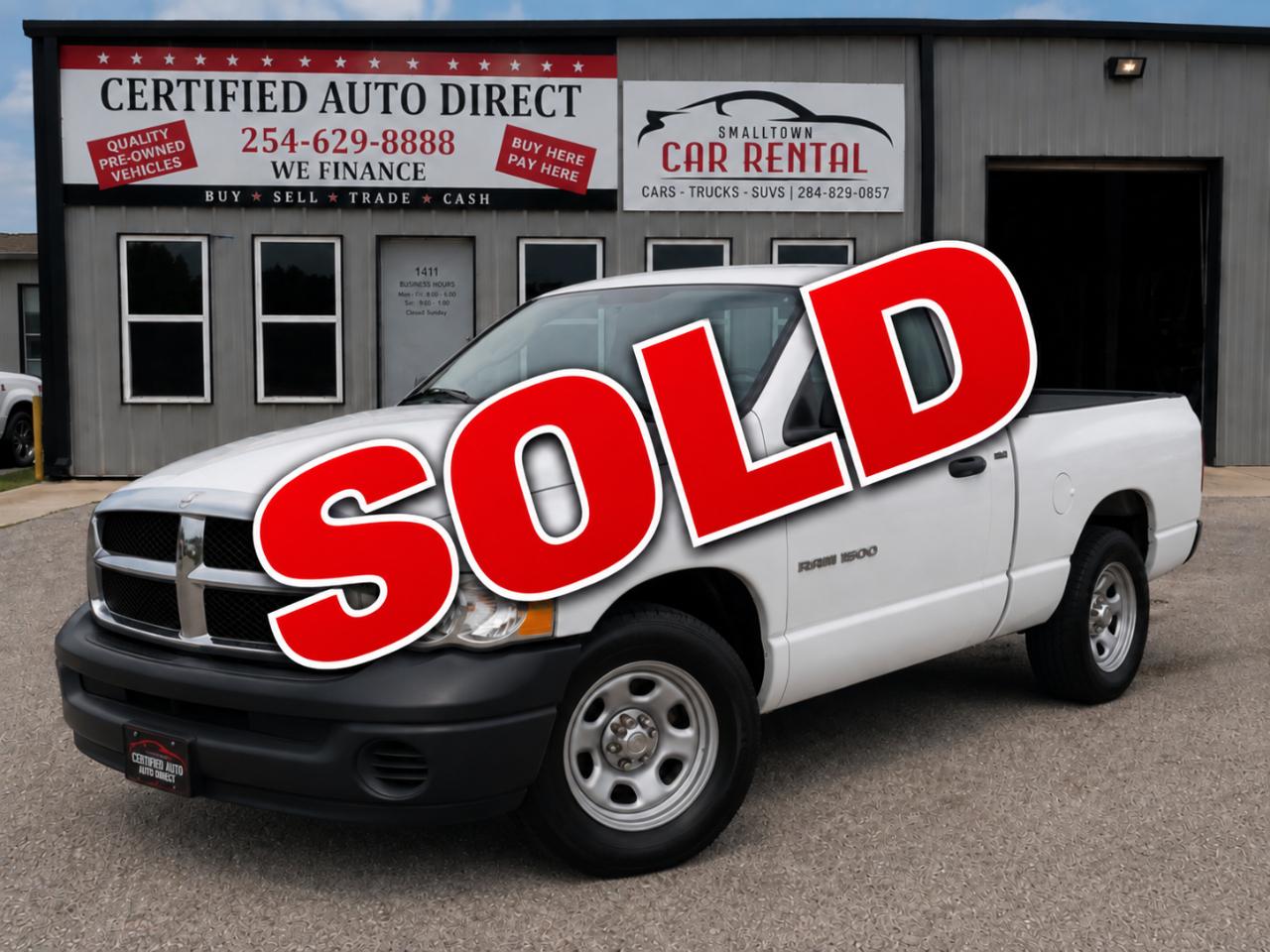 2003 Dodge Ram 1500 2dr Reg Cab 120.5" WB ST