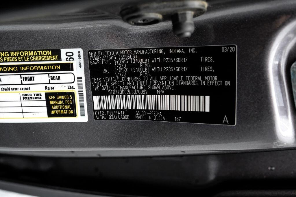 Toyota Sienna L FWD 7-Passenger (Natl) 2020