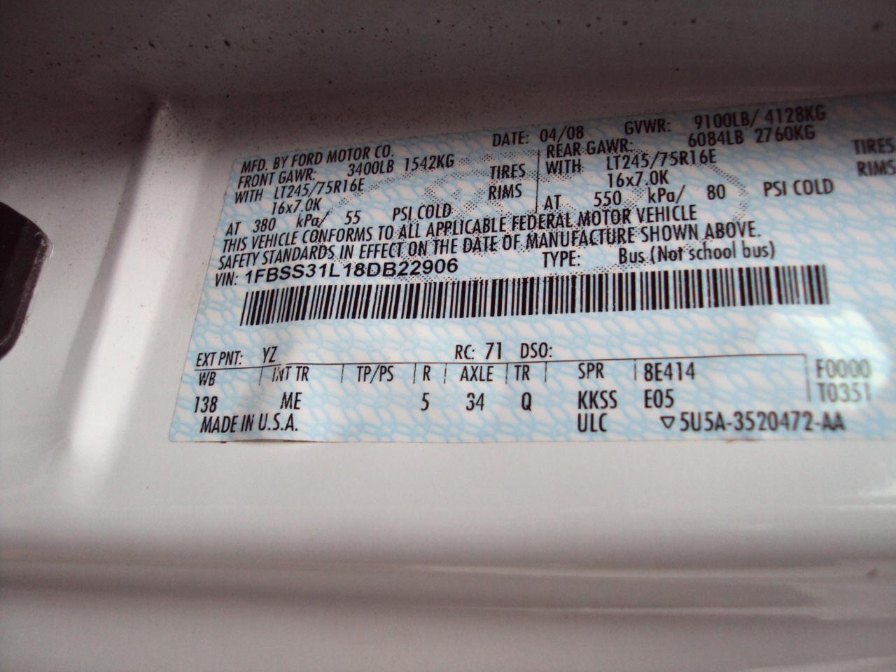 Ford Econoline Wagon  2008