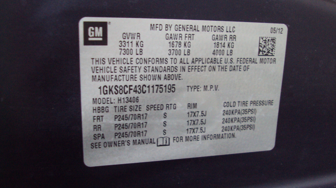GMC Savana Passenger AWD 1500 135" 1LT 2012 GMC Savana Passenger AWD 1500 135" 1LT 2012